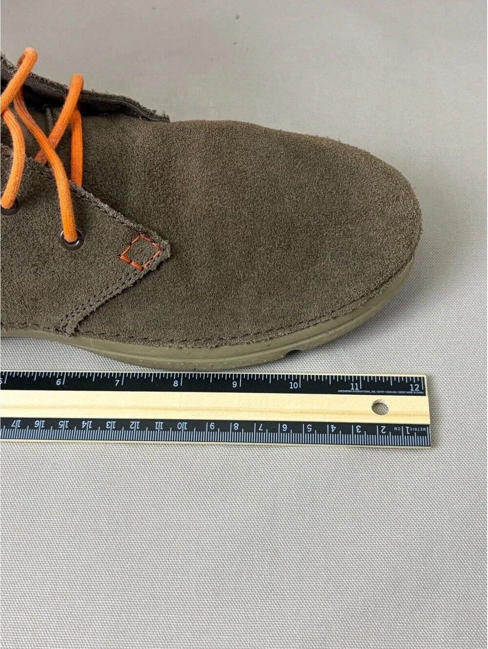 Crocs Mens 12 Suede Chukka Boots Ankle Desert Shoes Brown Orange Lace 14669